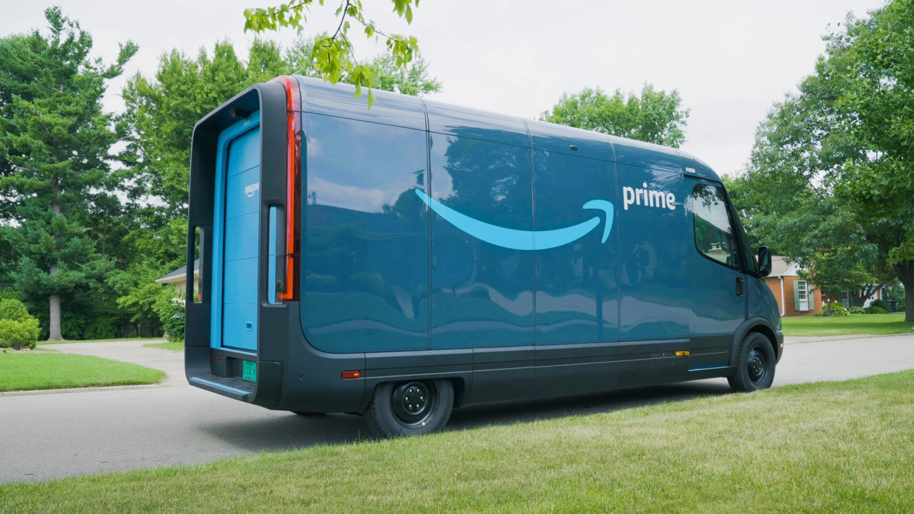 Amazon packages are now being delivered across the US by Rivian electric vans.